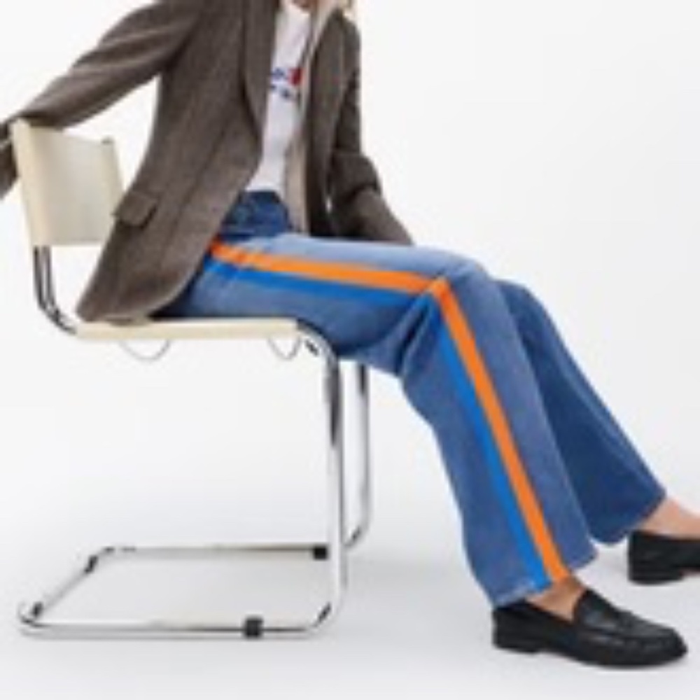 NWT Rag & Bone Miramar Track Pant Orange & Blue Stripe - Sz Small